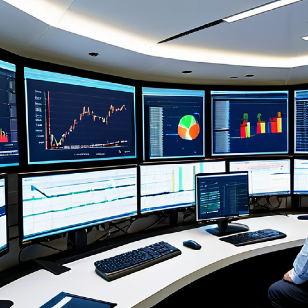 공급망관리와 고객 관계 최적화 - Transparent Supply Chain**
"A modern, brightly lit control room with large screens displaying real-...