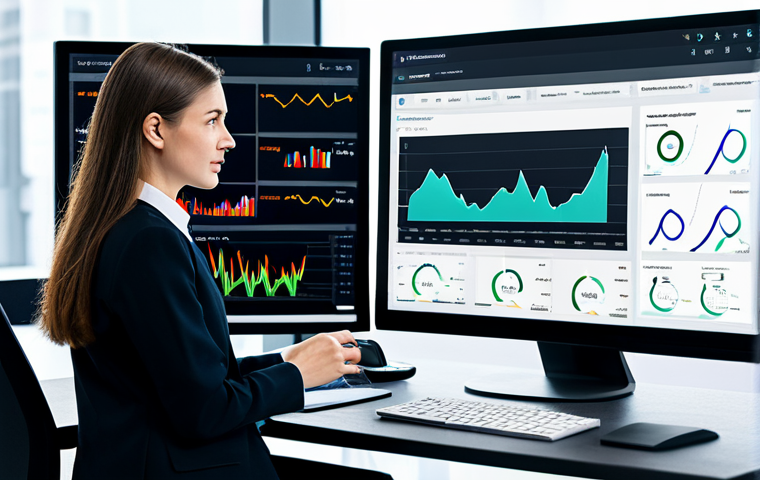 SCM에서의 빅데이터 활용 - "A logistics manager in a modern control room, analyzing real-time supply chain data on a large scre... SCM에서의 빅데이터 활용 - "A logistics manager in a modern control room, analyzing real-time supply chain data on a large scre...