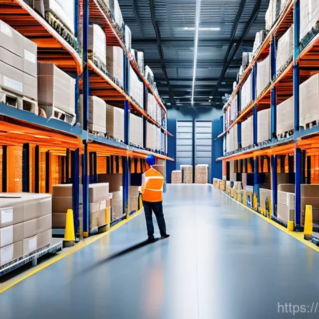 공급망관리와 예산 관리 팁 - **Smart Logistics Hub with AI Integration:**
    A brightly lit, ultra-modern warehouse interior bus...