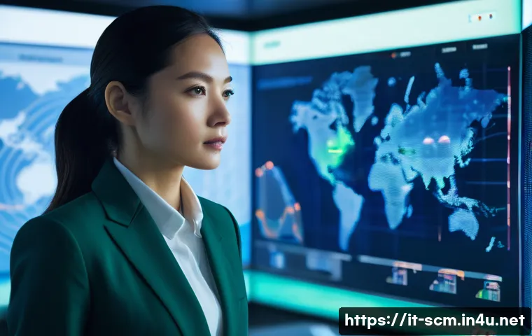 공급망관리와 AI 기술의 접목 - **Prompt 1: The AI-Powered Demand Forecasting Hub**
"A sophisticated, high-tech control room bat...