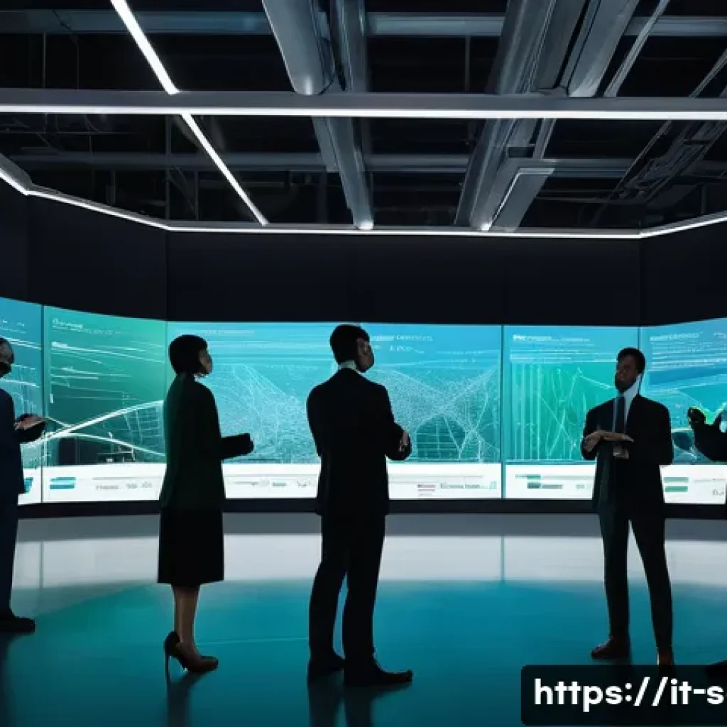공급망관리와 IT 인프라의 통합 - **Prompt 1: The Synchronized Symphony of Supply Chain and IT**
A dynamic, wide-angle shot of a c...
