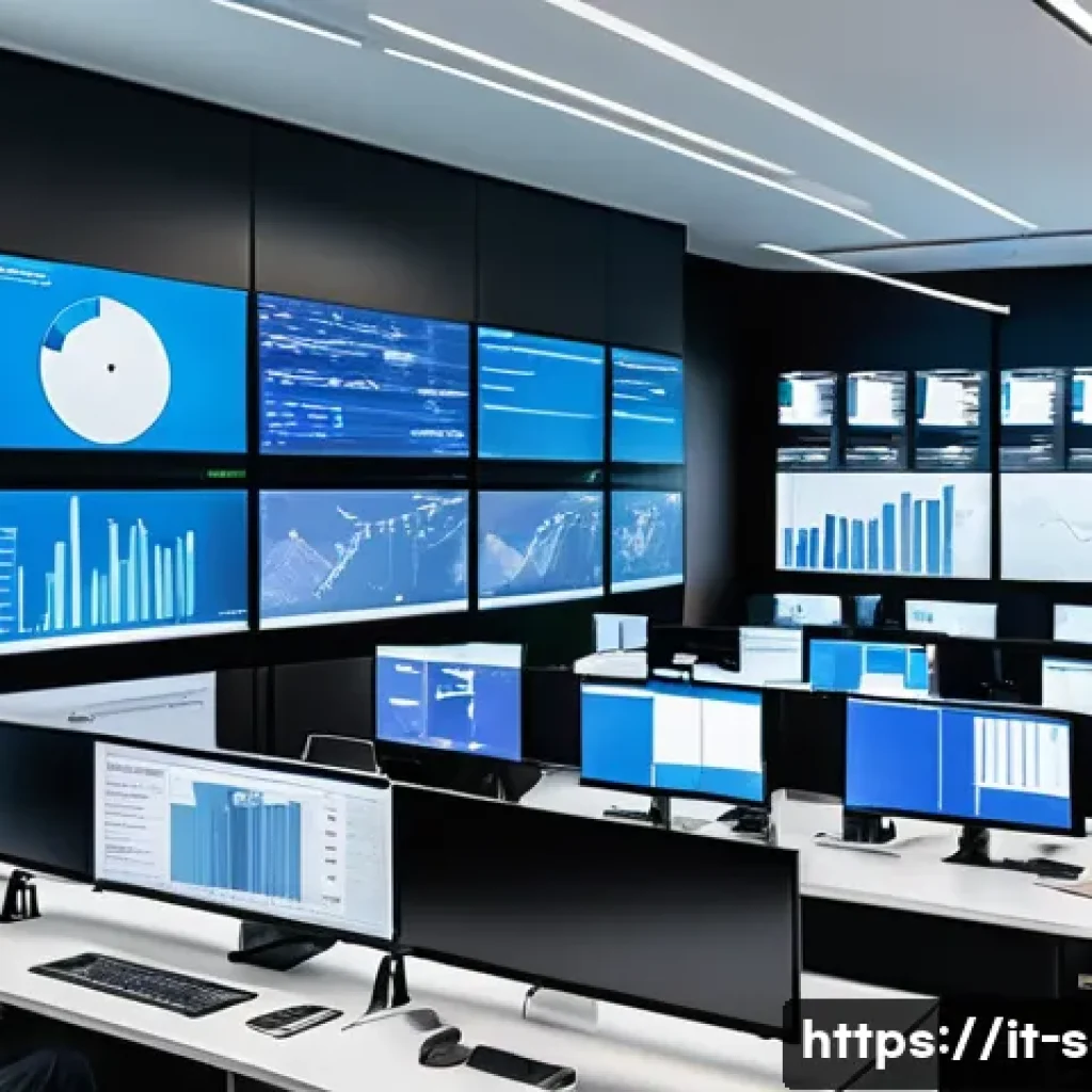 공급망관리 직무별 역할과 책임 - A modern supply chain operations room in an Italian corporate office, featuring diverse professional...