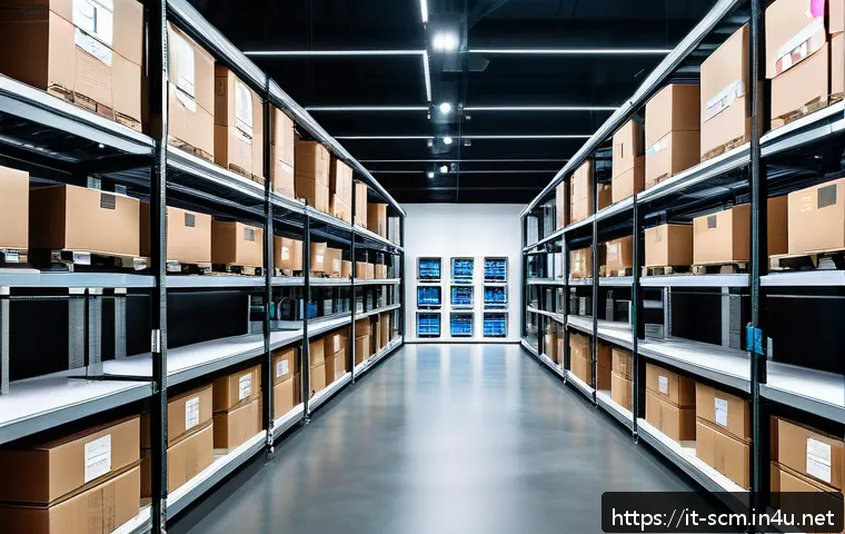 공급망관리의 디지털 전환 사례 연구 - A high-tech Italian fashion warehouse in Milan featuring advanced AI-driven demand forecasting syste...