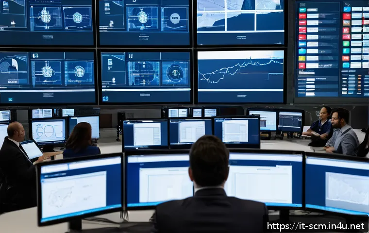 SCM 관련 전문 컨설팅 사례 - A modern Italian logistics control room featuring diverse professionals analyzing detailed flowchart...