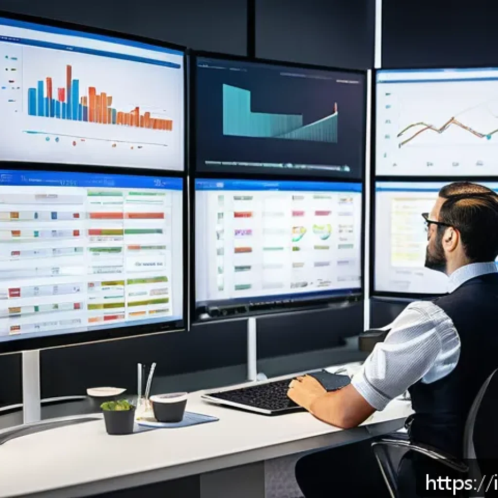 공급망관리 연봉 협상 성공 스토리 - A professional Italian supply chain manager in a modern office setting, analyzing salary charts and ...